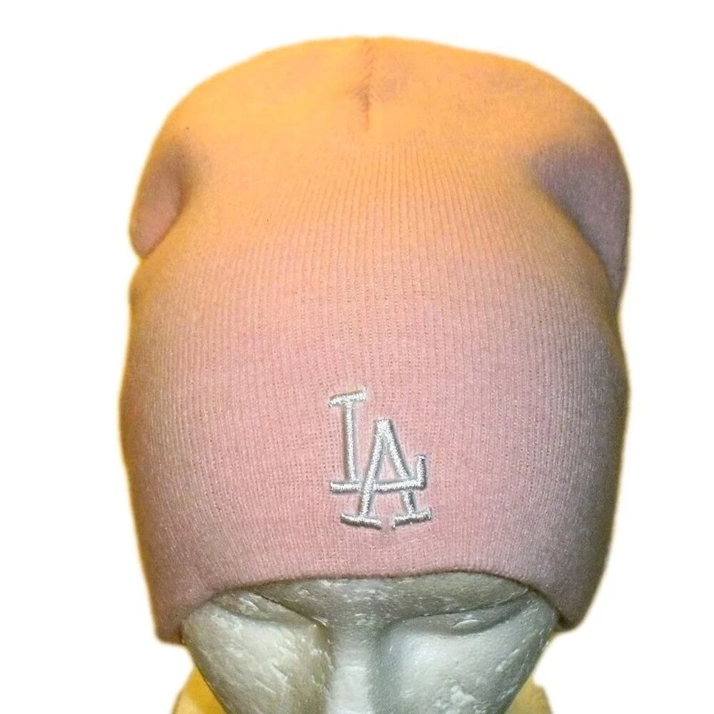 Los Angeles Dodgers Womens Pink Beanie Winter hat Cap New Mlb